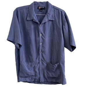 Men's Highroller Fashions Button Down 100% Silk Frequent Flyer Casino Shirt. Med